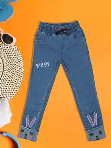 A-Okay Girls Printed Slim Fit High Rise Cotton Denim Jeans