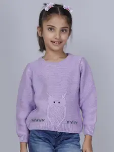 JoE Hazel Girls Embroidered Detail Acrylic Pullover