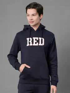Red Tape Typography Printed Hooded Pullover