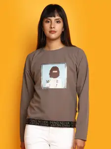 V-Mart Graphic Printed Round Neck Cotton Pullover Sweatshirt