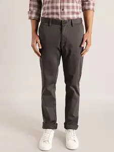 Indian Terrain Men Brooklyn Mid-Rise Chinos Trousers