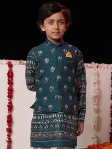 VASTRAMAY Boys Printed Nehru Jacket