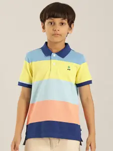 Indian Terrain Boys Colourblocked Polo Collar Regular Fit T-shirt