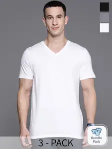 Burton Pack of 3 V-Neck Pure Cotton T-shirt