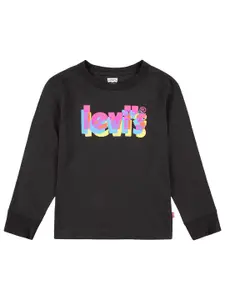 Levis Boys Typography Printed Round Neck Cotton Regular T-shirt