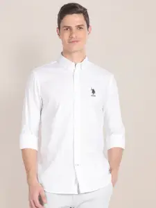 U.S. Polo Assn. Premium Fit Button-Down Collar Pure Cotton Casual Shirt
