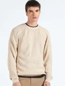 Flying Machine Ribbed Acrylic Pullover Sweater