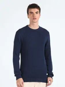 Flying Machine Self Designed Round Neck Pure Cotton Pullover
