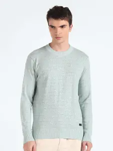 Flying Machine Typography Printed Round Neck Pure Cotton Pullover