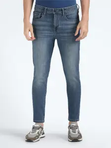 Flying Machine Men Skinny Fit Heavy Fade Stretchable Cropped Jeans