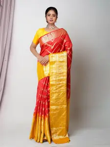 Unnati Silks Ethnic Motifs Woven Design Zari Banarasi Saree