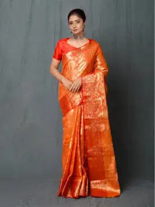 Unnati Silks Floral Woven Design Silk Cotton Handloom Pure Banarasi Kota Saree