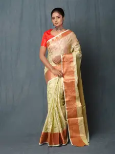 Unnati Silks Unnati Ethnic Motifs Woven Design Silk Cotton Kota Saree