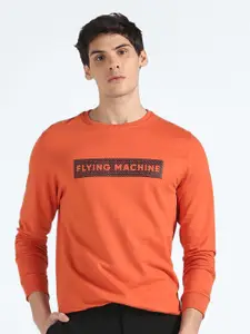 Flying Machine Typography Printed Cotton Pullover