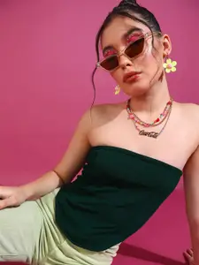 Oomph! Strapless Crop Tube Top