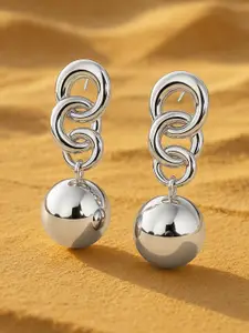 Rubans Voguish Silver-Plated Classic Drop Earrings