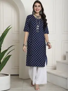 7Threads Ethnic Motifs Printed Straight Kurta