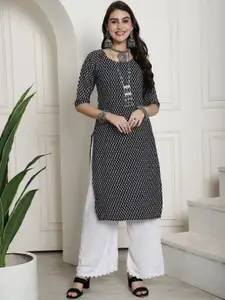 7Threads Ethnic Motifs Printed Straight Kurta