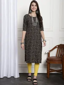 7Threads Geometric Printed Kurta