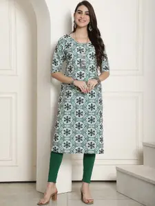 7Threads Ethnic Motifs Printed Straight Kurta