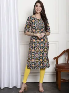 7Threads Ethnic Motifs Printed Kurta
