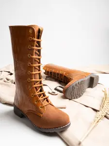 Stylestry Textured Suede Regular Boots