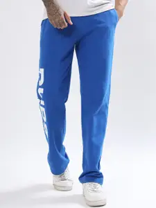 WEARDUDS Men Typography Printed Relaxed-Fit Cotton Track Pants