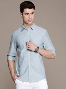 French Connection Solid Slim Fit Pure Cotton Casual Shirt