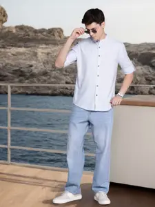 French Connection Pure Cotton Slub Slim Fit Opaque Casual Shirt