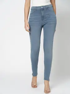 Vero Moda Women Blue Skinny Fit High-Rise Light Fade Stretchable Jeans
