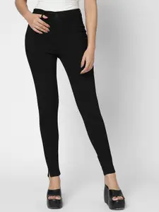 Vero Moda Women Black Skinny Fit High-Rise Stretchable Jeans