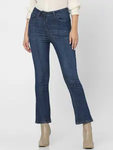 Vero Moda Women Bootcut High-Rise Dark Shade Clean Look Stretchable Jeans