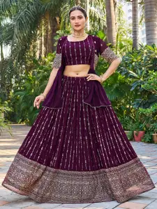 CHANSI Embroidered Ready to Wear Lehenga & Blouse With Jacket