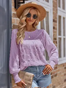 StyleCast Women Purple Opaque Casual Shirt