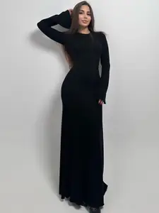 StyleCast Black A-Line Maxi Dress