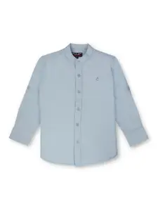 Gini and Jony Boys Band Collar Regular Fit Cotton Casual Shirt