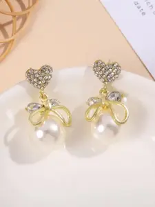 ISHKAARA Alloy Beads & Studded Drop Earrings
