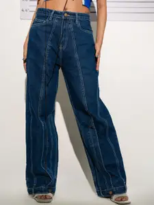 FREAKINS Women Straight Fit High-Rise Jeans