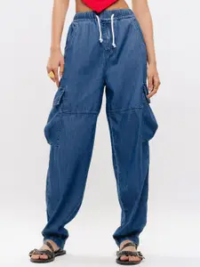 FREAKINS Women Blue Tapered Fit High-Rise Jeans