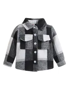 StyleCast Boys Black Checked Tailored Jacket