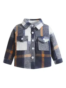 StyleCast Boys Brown Checked Tailored Jacket