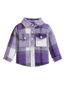 StyleCast Boys Purple Checked Tailored Jacket