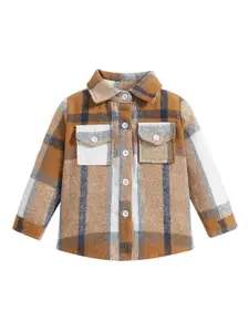 StyleCast Boys Khaki Checked Tailored Jacket