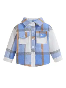 StyleCast Boys Blue Checked Tailored Jacket