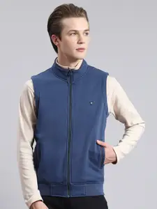 Monte Carlo Mock Collar Front-Open Sweatshirt