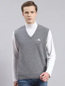Monte Carlo Men Grey Woollen Pullover