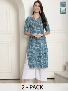 7Threads Selection Of 2 Ethnic Motifs Printed Crepe Kurta