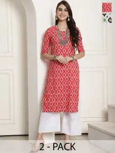 7Threads Selection Of 2 Ethnic Motifs Printed Crepe Kurta