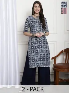 7Threads Selection Of 2 Geometric Printed Kurta