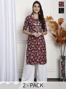 7Threads Selection Of 2 Ethnic Motifs Printed Regular Kurta